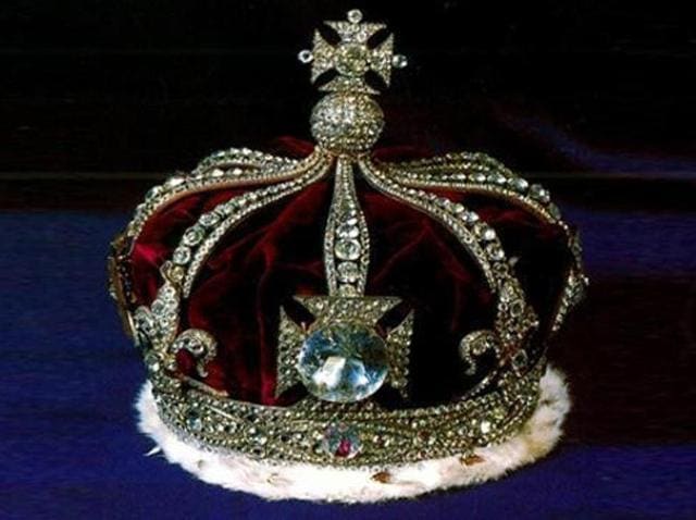 The Kohinoor diamond as part of the British Monarch’s crown.(HT File Photo)