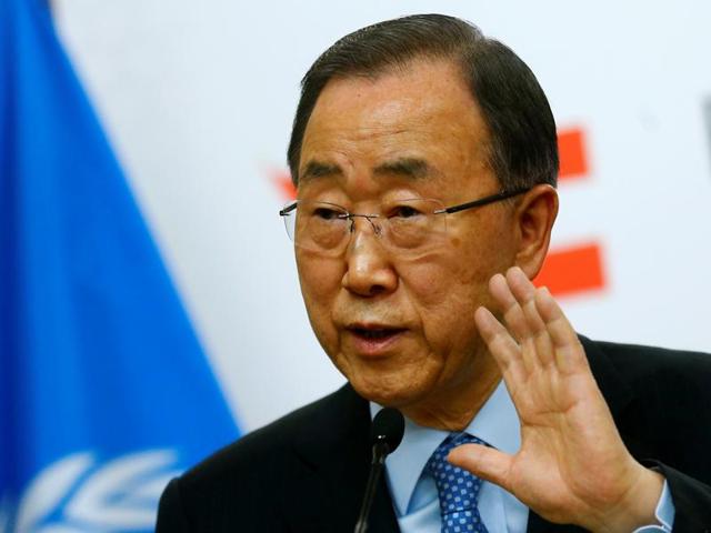 UN secretary general Ban Ki-moon addresses a news conference in Vienna, Austria. (Reuters Photo) UN secretary general Ban Ki-moon addresses a news conference in Vienna, Austria. (Reuters Photo)