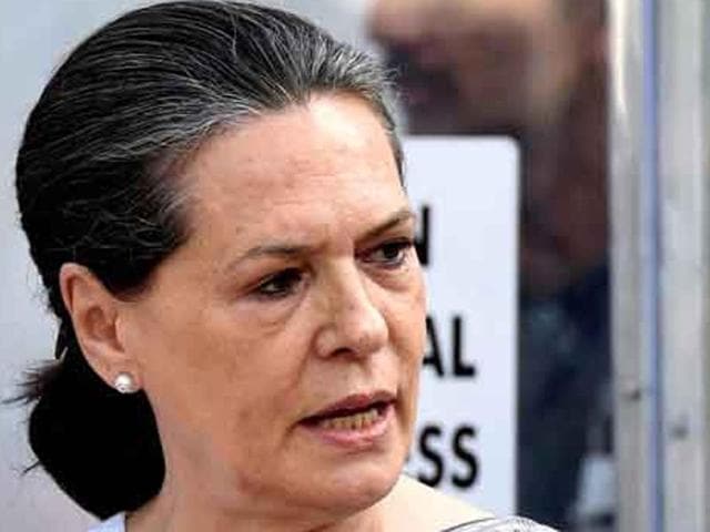File photo of Congress president Sonia Gandhi at an election campaign rally in Kolkata India. (Shubhankar Chakraborty / HT Photo) File photo of Congress president Sonia Gandhi at an election campaign rally in Kolkata India. (Shubhankar Chakraborty / HT Photo)