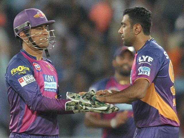 Rising Pune Supergiants captain MS Dhoni celebrates the wicket of Sunrisers Hyderabad Deepak Hooda. (AFP Photo) Rising Pune Supergiants captain MS Dhoni celebrates the wicket of Sunrisers Hyderabad Deepak Hooda. (AFP Photo)