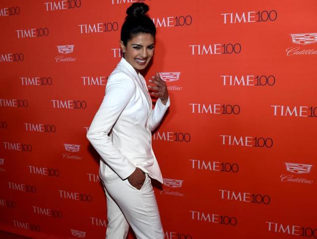 Priyanka Chopra attends the Time 100 Gala celebrating the Time 100 issue of the Most Influential People at The World at Jazz at Lincoln Center on Tuesday. (AFP)
