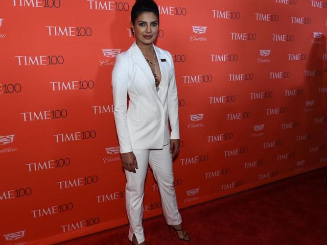 Priyanka slammed 2016 US Presidential candidate and fellow TIME 100 honoree Donald Trump‘s call for banning Muslim immigrants form the US. (AFP)