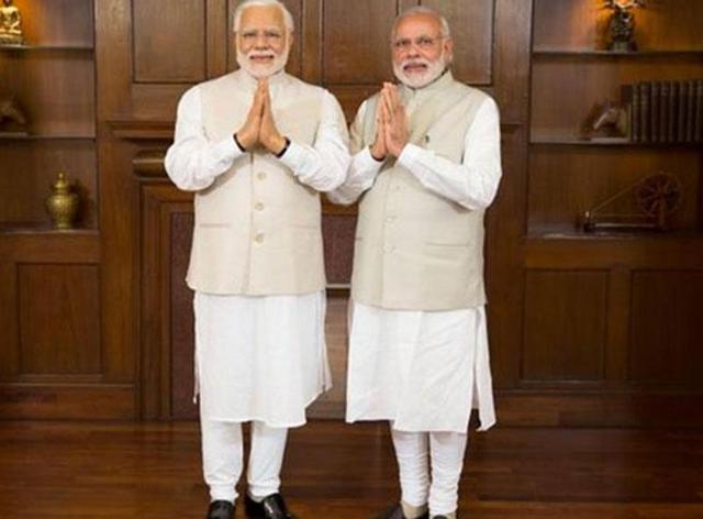 Modi’s new wax figure arrived at the Baker Street attraction fresh from Delhi, where Modi had a private viewing with his likeness last week. Modi’s new wax figure arrived at the Baker Street attraction fresh from Delhi, where Modi had a private viewing with his likeness last week.