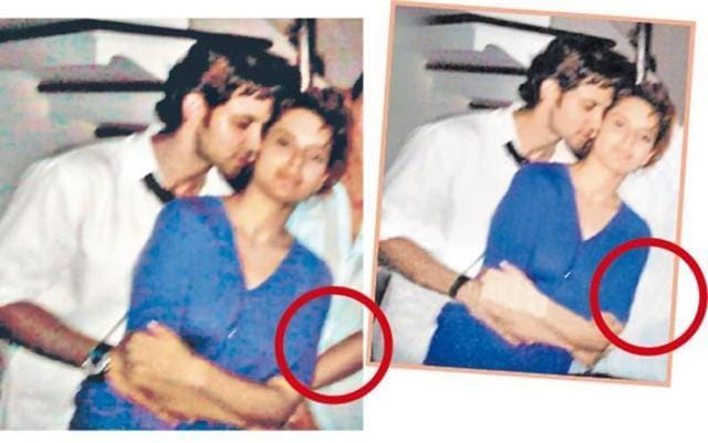 The leaked image of the two Bollywood stars which aimed at proving a social relationship. The leaked image of the two Bollywood stars which aimed at proving a social relationship.