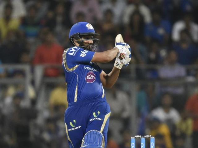 Rohit Sharma of Mumbai Indians in action during the IPL match against Kolkata Knight Riders at Wankhede Stadium in Mumbai, on April 28, 2016. (Arijit Sen/HT Photo) Rohit Sharma of Mumbai Indians in action during the IPL match against Kolkata Knight Riders at Wankhede Stadium in Mumbai, on April 28, 2016. (Arijit Sen/HT Photo)