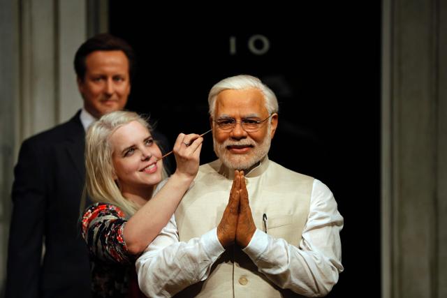 Modi was closely involved in the creation of his figure and was delighted with the final results, declaring that the Madame Tussauds team are “exceptional at what they do”. (AFP) Modi was closely involved in the creation of his figure and was delighted with the final results, declaring that the Madame Tussauds team are “exceptional at what they do”. (AFP)