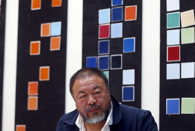 File photo of Chinese artist Ai Weiwei during a news conference ahead of an exhibition 'Chinese Whispers' at the Center Paul Klee in Bern, Switzerland. (Reuters Photo) File photo of Chinese artist Ai Weiwei during a news conference ahead of an exhibition 'Chinese Whispers' at the Center Paul Klee in Bern, Switzerland. (Reuters Photo)