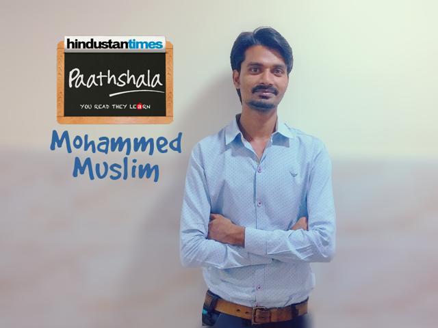 Aspiring painter and Civil Engineer, 25 year old Mohammed Muslim, runs a construction business and dedicates his weekends to volunteer work with HT Paathshala. (Special arrangement) Aspiring painter and Civil Engineer, 25 year old Mohammed Muslim, runs a construction business and dedicates his weekends to volunteer work with HT Paathshala. (Special arrangement)