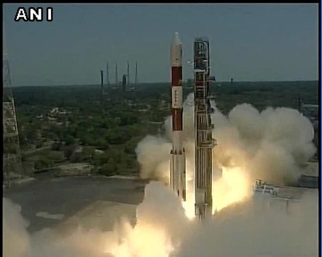 ISRO launches IRNSS-1G from Sriharikota on April 28, 2016.(ANI)