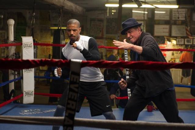 Michael B Jordan and Sylvester Stallone in a still from Creed. (YouTube) Michael B Jordan and Sylvester Stallone in a still from Creed. (YouTube)