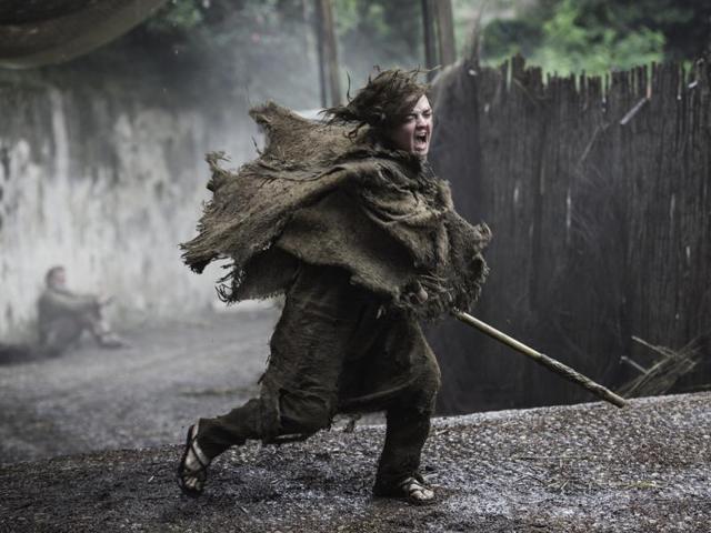 Arya training some more with the Waif we presume. (HBO)