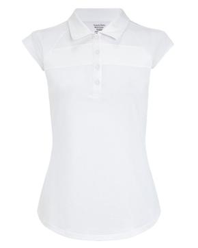 As well as pretty prints and pastels, Sweaty Betty’s SS16 tennis collection also includes traditional shapes such as polos, skirts and tennis dresses, all in classic white. (Sweaty Betty) As well as pretty prints and pastels, Sweaty Betty’s SS16 tennis collection also includes traditional shapes such as polos, skirts and tennis dresses, all in classic white. (Sweaty Betty)