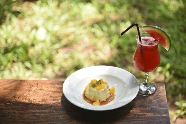 The bread and butter pudding was sweet, suited to the Indian palate. Zesty and refreshing, the summery melon mocktail will do well this season. (Aalok Soni/ HT Photo) The bread and butter pudding was sweet, suited to the Indian palate. Zesty and refreshing, the summery melon mocktail will do well this season. (Aalok Soni/ HT Photo)