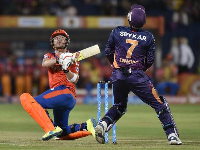 McCullum top edges a sweep to be dismissed for 43. (Anshuman Poyrekar/HT Photo) McCullum top edges a sweep to be dismissed for 43. (Anshuman Poyrekar/HT Photo)
