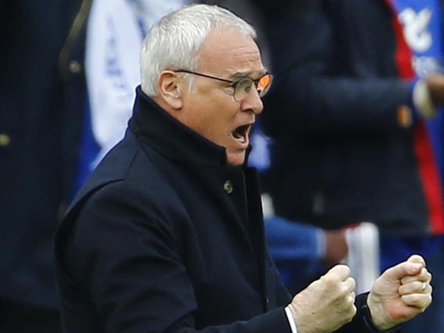 Leicester City manager Claudio Ranieri celebrates after his team’s win against Crystal Palace. (Reuters Photo) Leicester City manager Claudio Ranieri celebrates after his team’s win against Crystal Palace. (Reuters Photo)