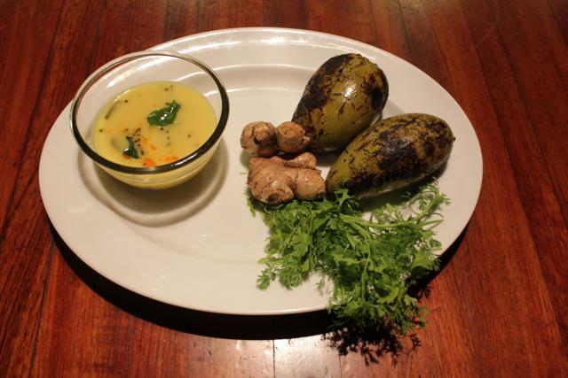 While being charred, the mango pulp gets a very distinct flavour giving the curry a smoky taste. (Shakti Yadav/HT Photo)