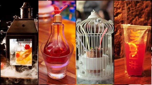 The Bankruptcy Cocktail at Cafe Dalal Street; Edison Bulb at The Junkyard Cafe; The Khula Pinjara cocktail at Molecule Air Bar and Trip On the Drip at Hauz Khas Social. The Bankruptcy Cocktail at Cafe Dalal Street; Edison Bulb at The Junkyard Cafe; The Khula Pinjara cocktail at Molecule Air Bar and Trip On the Drip at Hauz Khas Social.