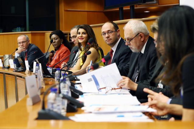 Jacqueline at the Habitat for Humanity conference in Brussels on April 26, 2016. (© Habitat for humanity/Patrick Mascart)