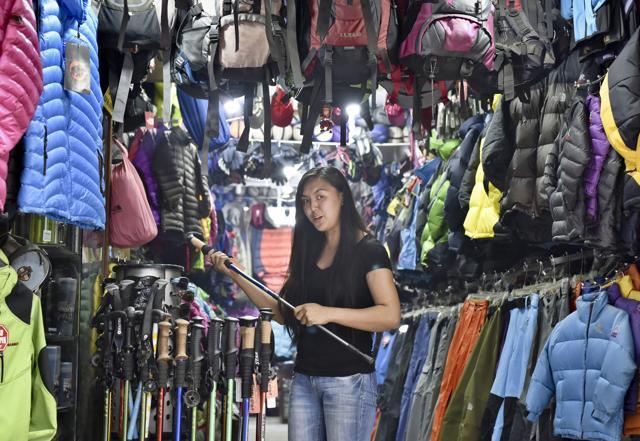 Pasang Lhamu Sherpa, one of the few women guides in Nepal, at a shop in Thamel (RAJ K RAH/Hindustan Times) Pasang Lhamu Sherpa, one of the few women guides in Nepal, at a shop in Thamel (RAJ K RAH/Hindustan Times)