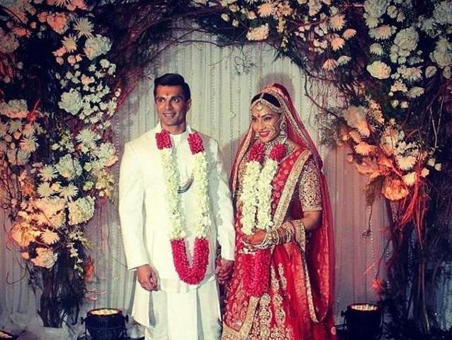 The couple tied the knot in a private ceremony, which was a mix of Punjabi and Bengali rituals at a suburban hotel in Mumbai. (Instagram) 