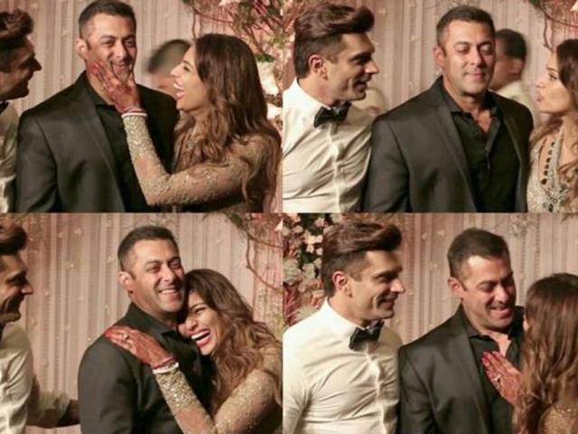 But the one mega star that got special attention from the newly-weds, Bipasha in particular, was none other than her No Entry co-star, Salman Khan. Too much proof right here. (Instagram) 