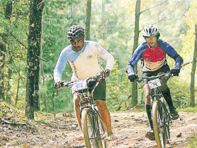 Dattareya Patil during the 10 MTB Himalayas, India’s premier mountain biking event held in Himachal Pradesh. (Faiyaz Hawawala) Dattareya Patil during the 10 MTB Himalayas, India’s premier mountain biking event held in Himachal Pradesh. (Faiyaz Hawawala)