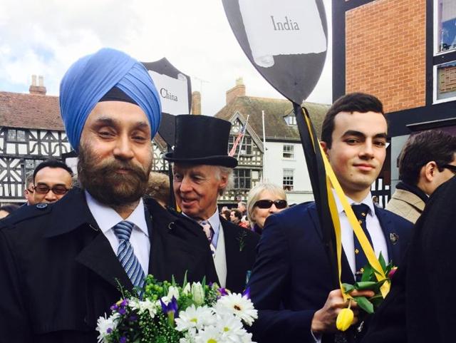 Indian high commissioner Navtej Sarna in Stratford(HT Photo) Indian high commissioner Navtej Sarna in Stratford(HT Photo)