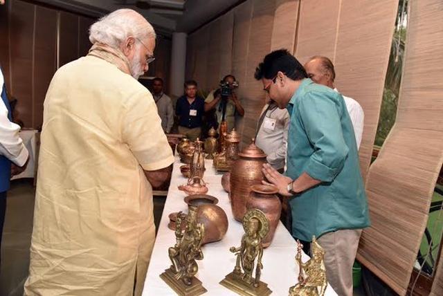 Modi at the Centre for Cultural Studies and Research in Varanasi. (Photo: PIB/Twitter) Modi at the Centre for Cultural Studies and Research in Varanasi. (Photo: PIB/Twitter)