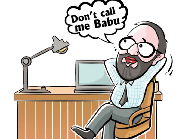 While several of them have been griping to reporters from time to time for using these “disparaging” terms to describe bureaucrats and the bureaucracy, a retired Punjab bureaucrat in Chandigarh has taken upon himself the duty to sensitise the media to call the ‘steel frame’ anything but babus. (Illustration by Daljeet Kaur Sandhu) While several of them have been griping to reporters from time to time for using these “disparaging” terms to describe bureaucrats and the bureaucracy, a retired Punjab bureaucrat in Chandigarh has taken upon himself the duty to sensitise the media to call the ‘steel frame’ anything but babus. (Illustration by Daljeet Kaur Sandhu)