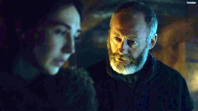 Ser Davos wants Melisandre to do what we have wanted her to do for an entire year. But will she? (HBO) Ser Davos wants Melisandre to do what we have wanted her to do for an entire year. But will she? (HBO)
