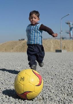 Score! Afghan Boy With Homemade Lionel Messi Jersey Just Got A