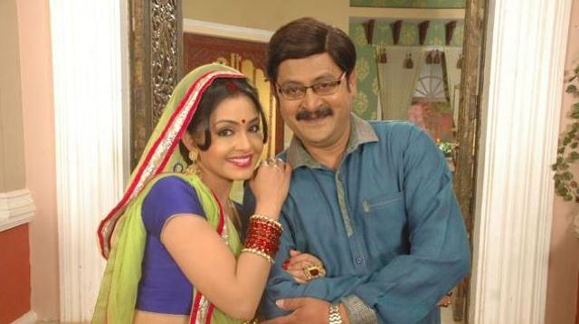 Shubhangi Atre and Rohitash Gaud in a still from Bhabi Ji Ghar Par Hai. (&amp;TV)