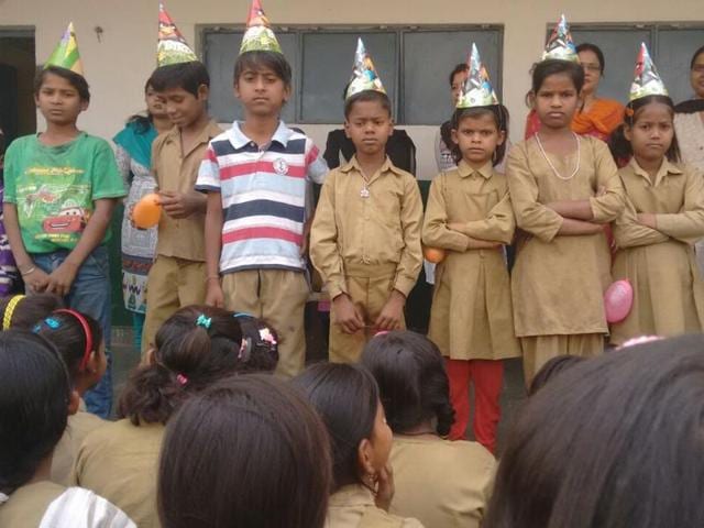 Schools have been asked to identify birthdays of students month-wise and hold combined celebrations in a special assembly during the last hour of school. (HT Photo) Schools have been asked to identify birthdays of students month-wise and hold combined celebrations in a special assembly during the last hour of school. (HT Photo)