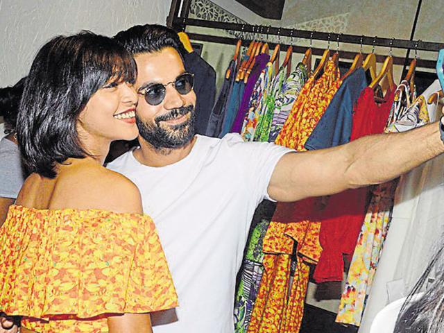 Rajkummar Rao and Sayani Gupta taking a selfie. (Photo: Yogen Shah)