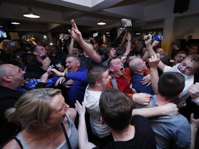 Leicester City fans celebrate winning the Premier League. (REUTERS) Leicester City fans celebrate winning the Premier League. (REUTERS)