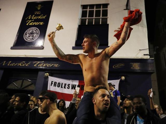 Leicester City fans celebrate winning the Premier League. (REUTERS) Leicester City fans celebrate winning the Premier League. (REUTERS)
