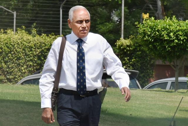 Former Air Chief Marshal SP Tyagi arriving at the CBI headquarters in New Delhi on Monday,in connection with alleged corruption in the 3,600 crore AgustaWestland choppers deal. (PTI) Former Air Chief Marshal SP Tyagi arriving at the CBI headquarters in New Delhi on Monday,in connection with alleged corruption in the 3,600 crore AgustaWestland choppers deal. (PTI)