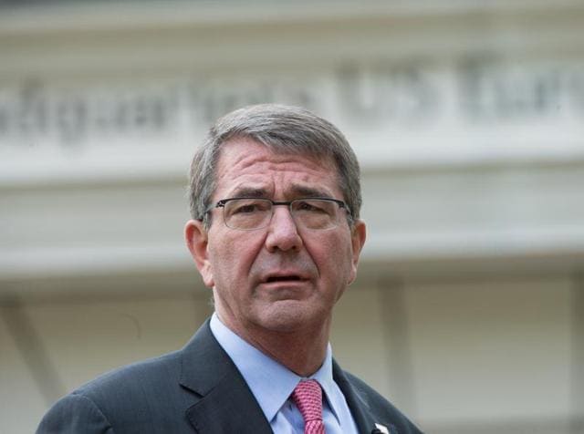 US Defence Secretary Ashton Carter gives a speech during his visit on May 3, 2016 at the Patch Barracks in Stuttgart, southern Germany. (AFP) US Defence Secretary Ashton Carter gives a speech during his visit on May 3, 2016 at the Patch Barracks in Stuttgart, southern Germany. (AFP)