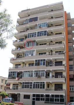 The residential building from which Pooja Tiwari fell. (Handout) The residential building from which Pooja Tiwari fell. (Handout)