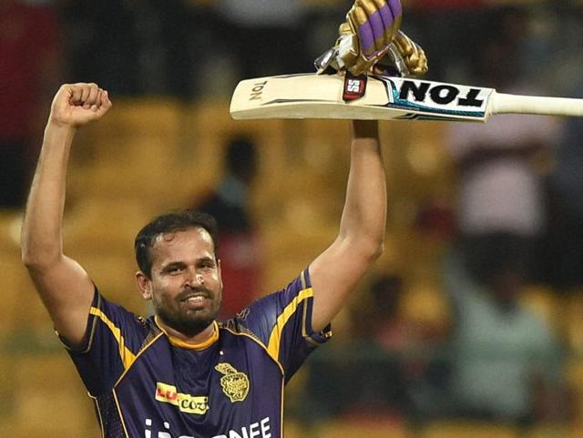 The brute striking power of Yusuf Pathan (60 no off 29 balls) and Andre Russell (39 off 24), who batted for 45 balls together, ruined everything for the hosts. (PTI) The brute striking power of Yusuf Pathan (60 no off 29 balls) and Andre Russell (39 off 24), who batted for 45 balls together, ruined everything for the hosts. (PTI)