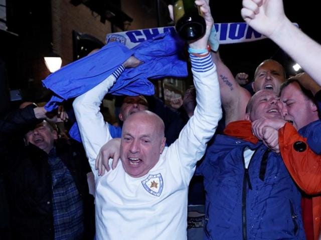 Leicester City fans watch the Chelsea v Tottenham Hotspur game in pub in Leicester. Leicester City fans watch the Chelsea v Tottenham Hotspur game in pub in Leicester.