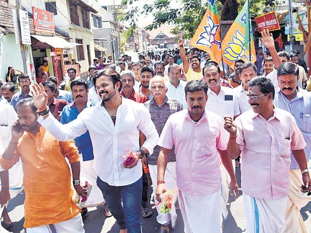 BJP’s steady growth is worrying both Cong-led UDF and CPI(M)- backed LDF, who are blaming each other for its surge. (HT File) BJP’s steady growth is worrying both Cong-led UDF and CPI(M)- backed LDF, who are blaming each other for its surge. (HT File)