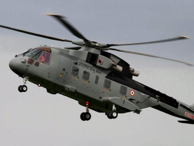 New Delhi: A file photo of AgustaWestland (AW101) VVIP Airforce Helicopter. The Rajya Sabha on Wednesday witnessed fiery exchanges between the Congress and BJP Members during the debate on AgustaWestland chopper deal. (PTI) New Delhi: A file photo of AgustaWestland (AW101) VVIP Airforce Helicopter. The Rajya Sabha on Wednesday witnessed fiery exchanges between the Congress and BJP Members during the debate on AgustaWestland chopper deal. (PTI)