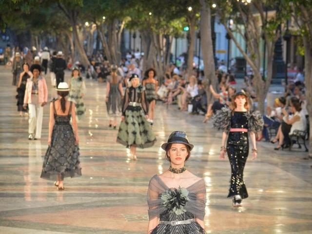 In announcing the show, Chanel said that “the cultural richness and the opening up of Cuba to the world have turned it into a source of inspiration.” (AFP) In announcing the show, Chanel said that “the cultural richness and the opening up of Cuba to the world have turned it into a source of inspiration.” (AFP)
