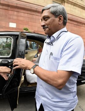 Defence Minister Manohar Parrikar during the Parliament session in New Delhi, India on Wednesday. May 4, 2016. ( Photo by Sonu Mehta/ Hindustan Times)(Hindustan Times)