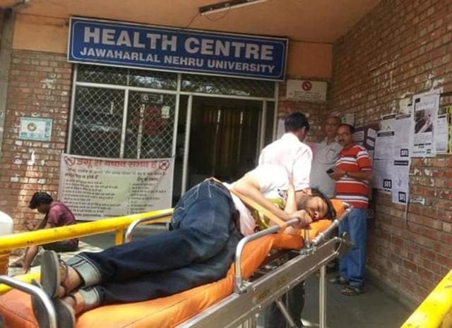 Jawaharlal Nehru University’s student union president, Kanhaiya Kumar, who has been on an indefinite hunger strike for eight straight days, was admitted to the university’s health centre on Thursday after his blood pressure dropped. (Facebook) Jawaharlal Nehru University’s student union president, Kanhaiya Kumar, who has been on an indefinite hunger strike for eight straight days, was admitted to the university’s health centre on Thursday after his blood pressure dropped. (Facebook)