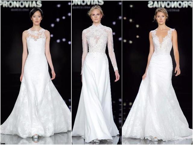 This theme was channeled at the show with an impressive array of lighting effects, creating a magical, almost ethereal atmosphere, and setting the scene for a host of renowned models to take to the runway. (Pronovias) This theme was channeled at the show with an impressive array of lighting effects, creating a magical, almost ethereal atmosphere, and setting the scene for a host of renowned models to take to the runway. (Pronovias)