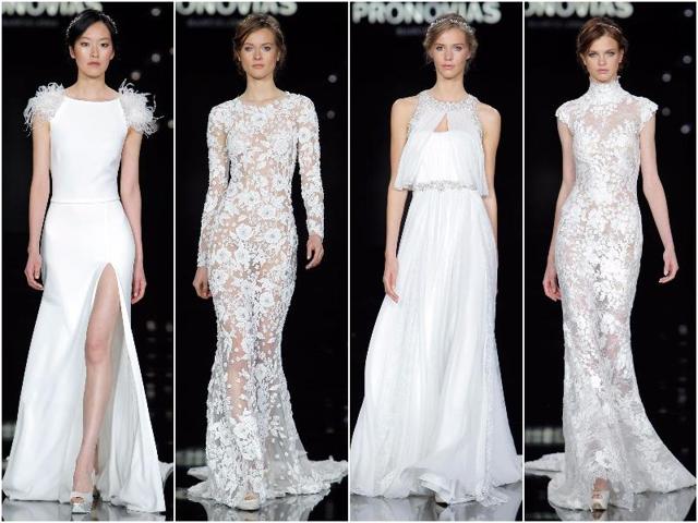 Bridal wear brand Pronovias has unveiled its Atelier Pronovias 2017 haute couture collection, showcasing the latest trends in the world of wedding gowns. (Pronovias) Bridal wear brand Pronovias has unveiled its Atelier Pronovias 2017 haute couture collection, showcasing the latest trends in the world of wedding gowns. (Pronovias)