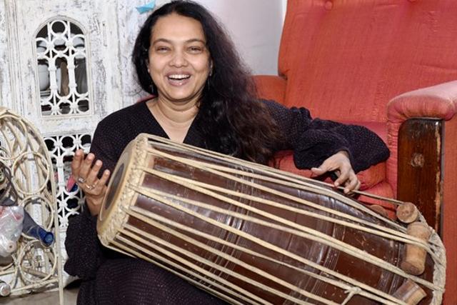 Purva is a percussionist — she plays the mridangam. (Photo: Vidya Subramanian/HT) Purva is a percussionist — she plays the mridangam. (Photo: Vidya Subramanian/HT)