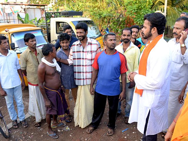 While Sreesanth’s fans wonder if he is ‘mature’ enough for politics, in appearance after appearance, he aims to project his image as a ‘simple man’. (Sreekesh Raveendran Nair) While Sreesanth’s fans wonder if he is ‘mature’ enough for politics, in appearance after appearance, he aims to project his image as a ‘simple man’. (Sreekesh Raveendran Nair)